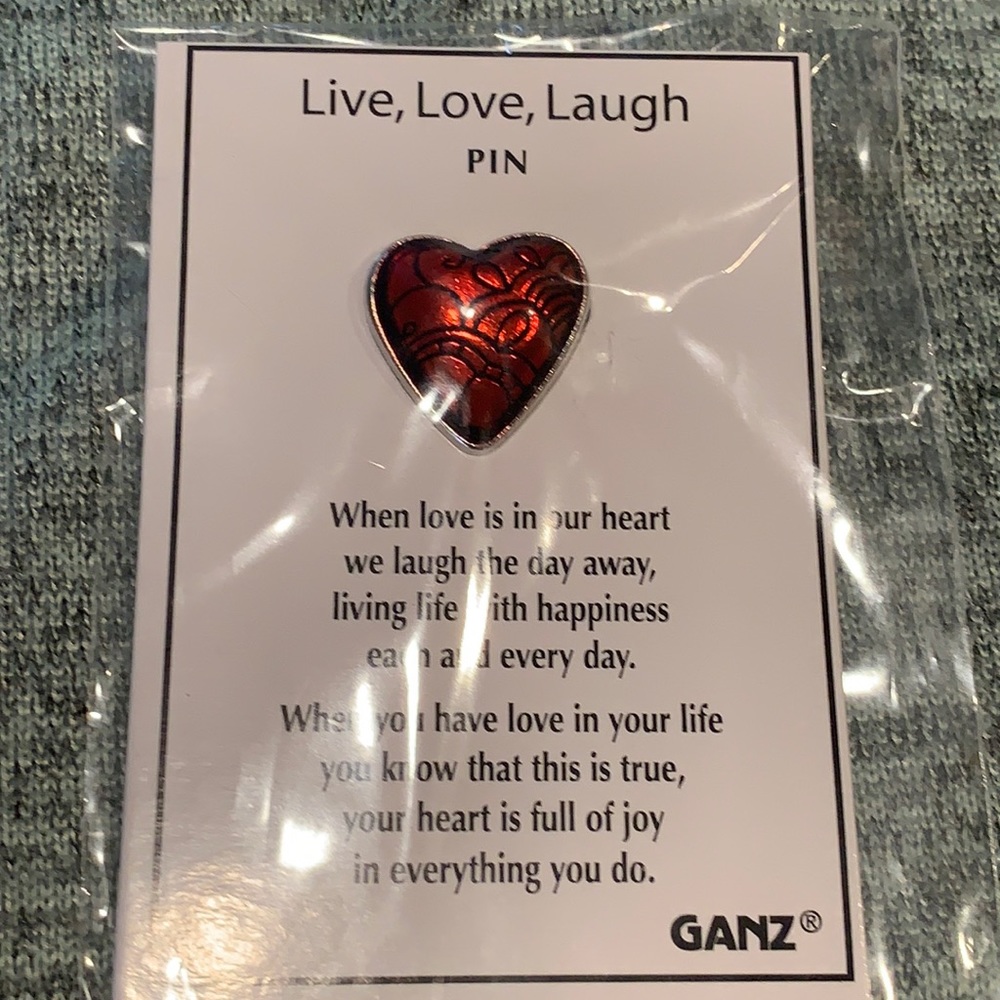 NWT Live Love Laugh Pin